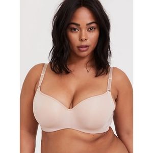 Torrid Full Coverage Balconette Bra Beige 38H NWOT